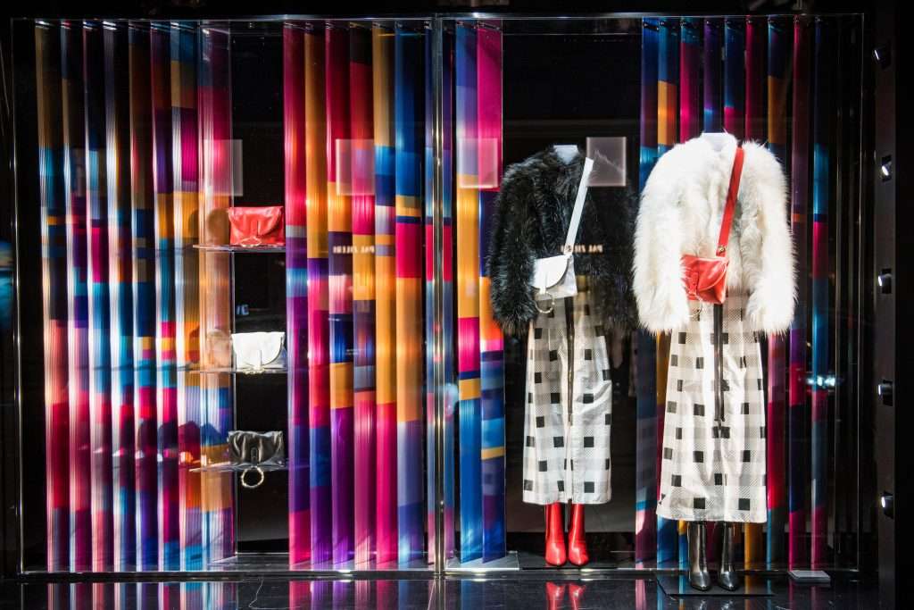 
Milan, Italy – September 24, 2017: Armani luxury appearance in a front store in Milan  - during SS2018 Fashion Week.